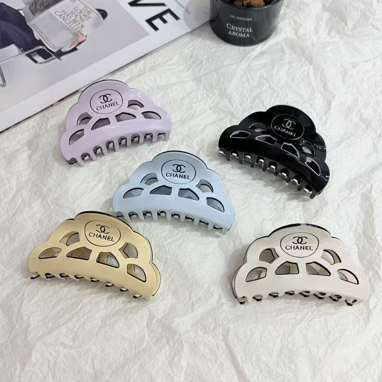Acetate claw clips — marbled and tortoiseshell patterns