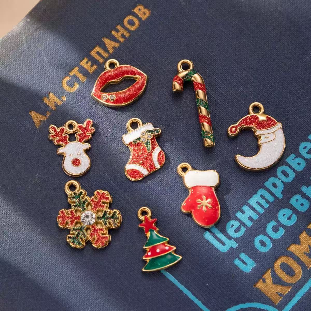Decorative seasonal motifs with visible attachment openings.